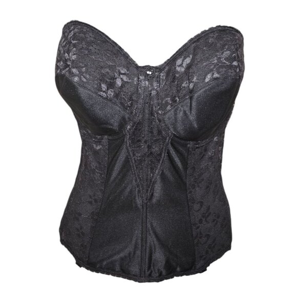 Carnival Womens 40D Lace Bustier Black Strapless Style 423 Whimsy Goth Coquette - Picture 1 of 5